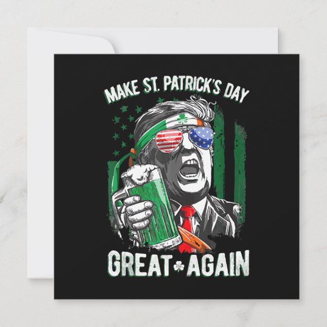 Invitation Rendez la Saint-Patrick grande encore drôle Trump (Devant)