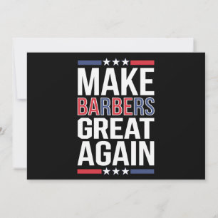 Invitation Rendez sa grandeur aux barbers Barbers pour Trump 