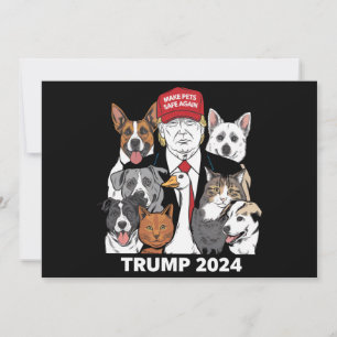 Invitation Rendre les animaux en sécurité Trump 2024 Sauver n