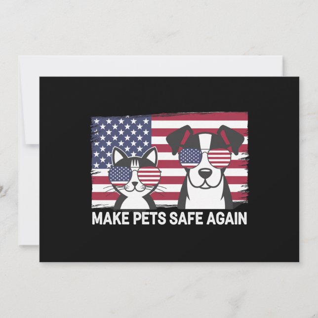 Invitation Rendre les animaux sûrs Trump Harris Debate 2024 (Devant)