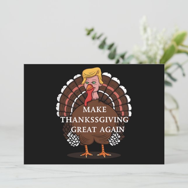 Invitation Rendre sa grandeur à Thanksgiving Trump Turkey 202 (Debout devant)