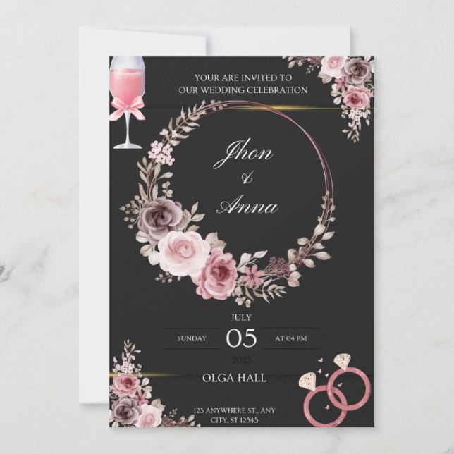 Invitation Rendre votre journée de mariage plus magique (Devant)