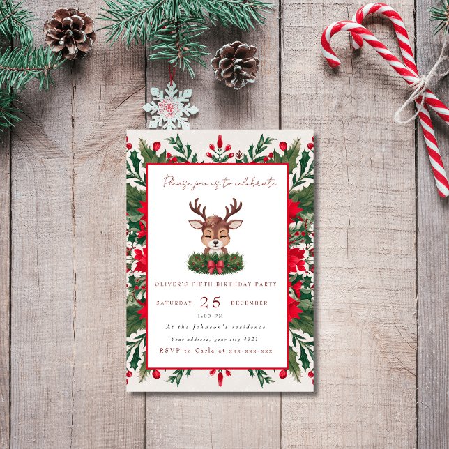 Invitation Rennes de Noël personnalisées (Créateur téléchargé)