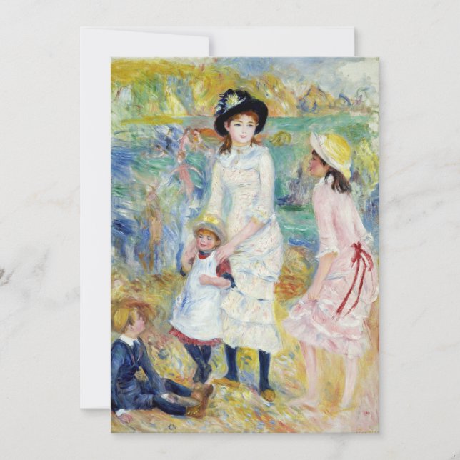 Invitation Renoir - Enfants en bord de mer, Guernesey (Devant)