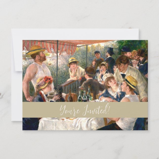 Invitation Renoir French Luncheon Booking Party (Devant)