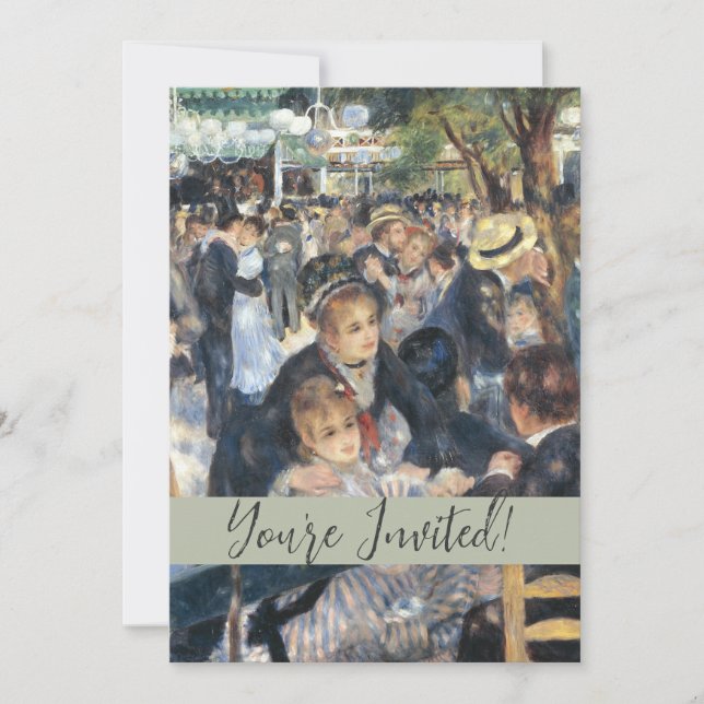 Invitation Renoir Moulin Danse Galette Party (Devant)