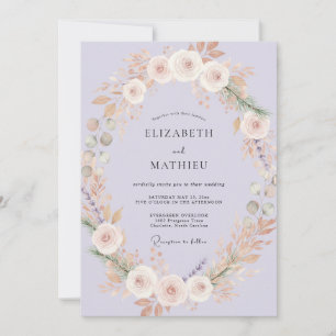 Invitation Renoncule Champagne Pervenche Eucalyptus We