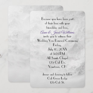 Invitation Renouvellement Abstrait Vow du Mariage blanc