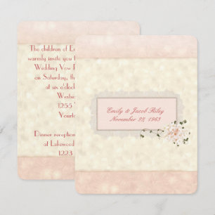 Invitation Renouvellement de la Vo Mariage Peach Soft