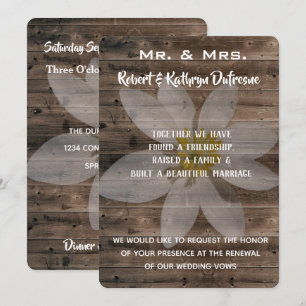 Invitation Renouvellement de vision rustique et ro