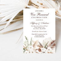 Renouvellement de vœu floral blanc bohème élégant