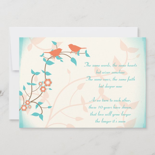 Invitation Renouvellement de Voeux d'Anniversaire de Mariage  (Devant)