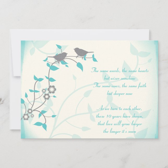 Invitation Renouvellement de Voeux d'Anniversaire de Mariage  (Devant)