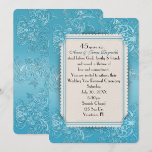 Invitation Renouvellement de vœux de mariage 45e anniversaire