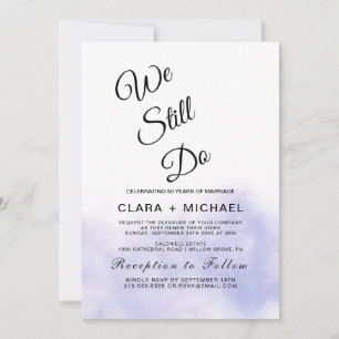 Invitation Renouvellement de vœux de mariage à l'aquarelle Aq