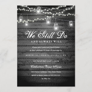 Invitation Renouvellement de vœux de mariage dans un arrière-