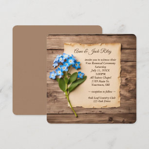 Invitation Renouvellement de vœux de mariage Forget-Me-Nots