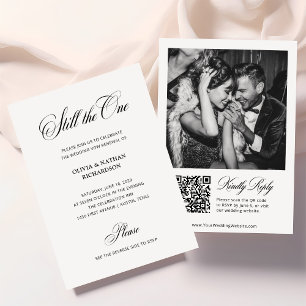 Invitation Renouvellement de Vœux Élégant Classique Réponse