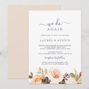 Invitation Renouvellement de Voeux Florales de Terre Rustique