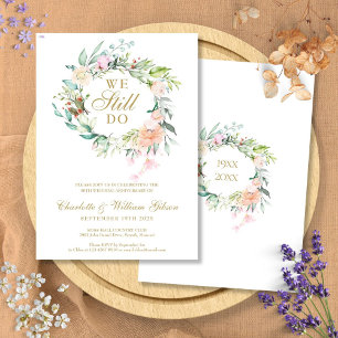 Invitation Renouvellement de Vœux Nous sommes toujours Floral