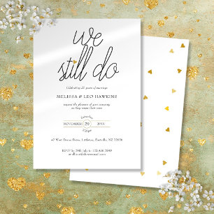 Invitation Renouvellement de Voeux Nous Toujours Chic Or Amou