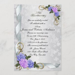 Invitation Renouvellement de vœux pour les 25 ans de mariage