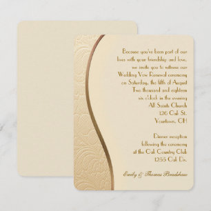 Invitation Renouvellement de Vow Mariage Gold