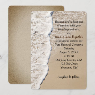 Invitation Renouvellement de Vow Mariage Ocean Surf