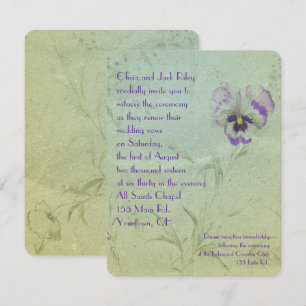 Invitation Renouvellement de Vow Mariage Pansy