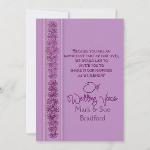 Invitation Renouvellement des vues Mariages - Orchidée radieu