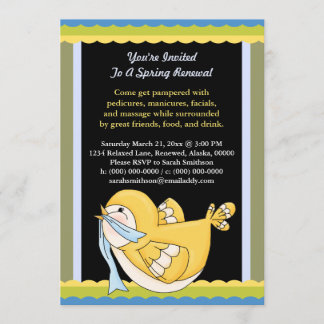 Invitation Renouvellement du printemps Pedi Mani Massage faci