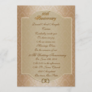 Invitation Renouvellement du voeu du 50e anniversaire Invitat