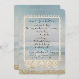 Invitation Renouvellement du voeu mariage conception de bord