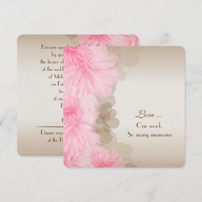 Invitation Renouvellement du Vow frontalier floral (Devant / Derrière)