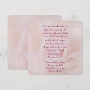 Invitation Renouvellement du Vow Mariage rose