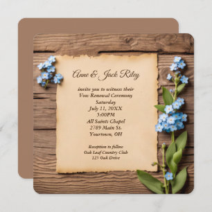 Invitation Renouvellement Vow mariage Oublier-Me-Nots