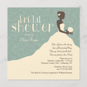 Invitation renversante de douche de jeune mariée