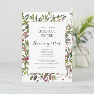 Invitation Repas Chic Botanique Blanc De Vacances