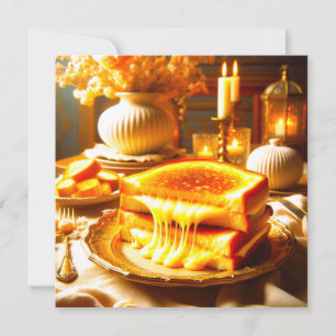 Invitation Repas Confort aux chandelles : Sandwich au fromage