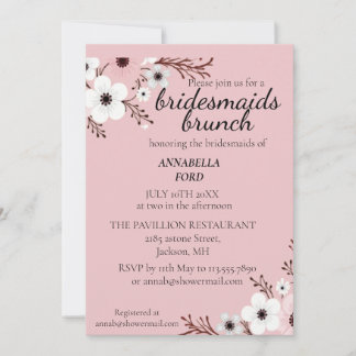Invitation repas de demoiselles d'honneur