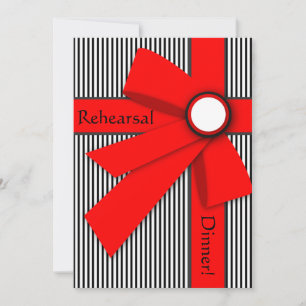Invitation Répétition de la corvée noire blanche et rouge