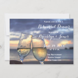Invitation Répétition de mariage sur la plage