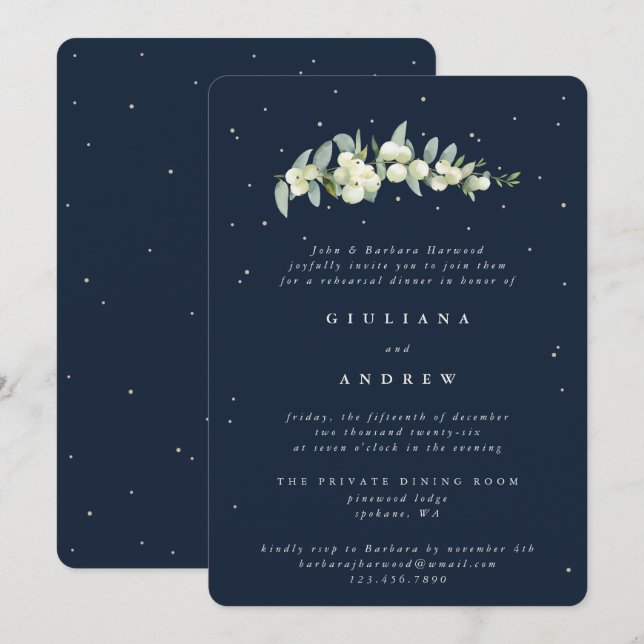 Invitation Répétition des Mariages de la baie des neiges et d (Devant / Derrière)