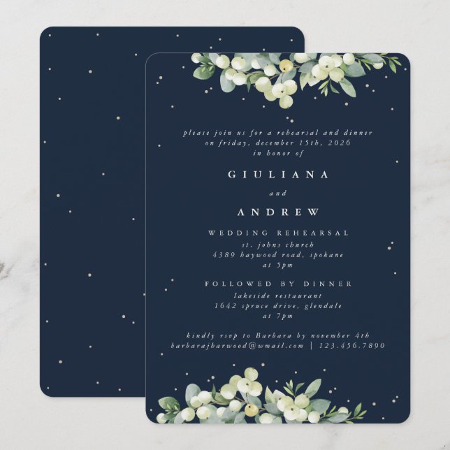 Invitation Répétition des Mariages de la baie des neiges et d (Devant / Derrière)