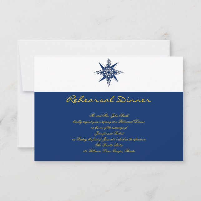 Invitation Répétition des Mariages jaunes de la marine de bou (Devant)