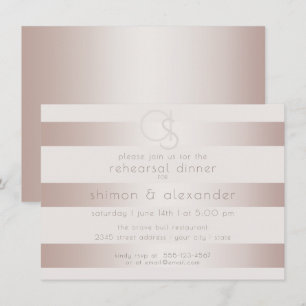 Invitation Répétition du diner de mariage   Élégant Flush mod