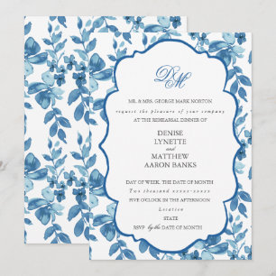 Invitation Répétition du sucre et du Mariage bleu Skydiver