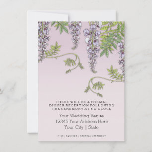 Invitation Répétition florale de la Wisteria Vintage Art nouv