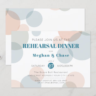 Invitation Répétition mariage   Chiffres de Confetti Whimsica