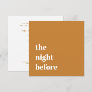 Invitation Répétition Mariage minimaliste de la typographie d